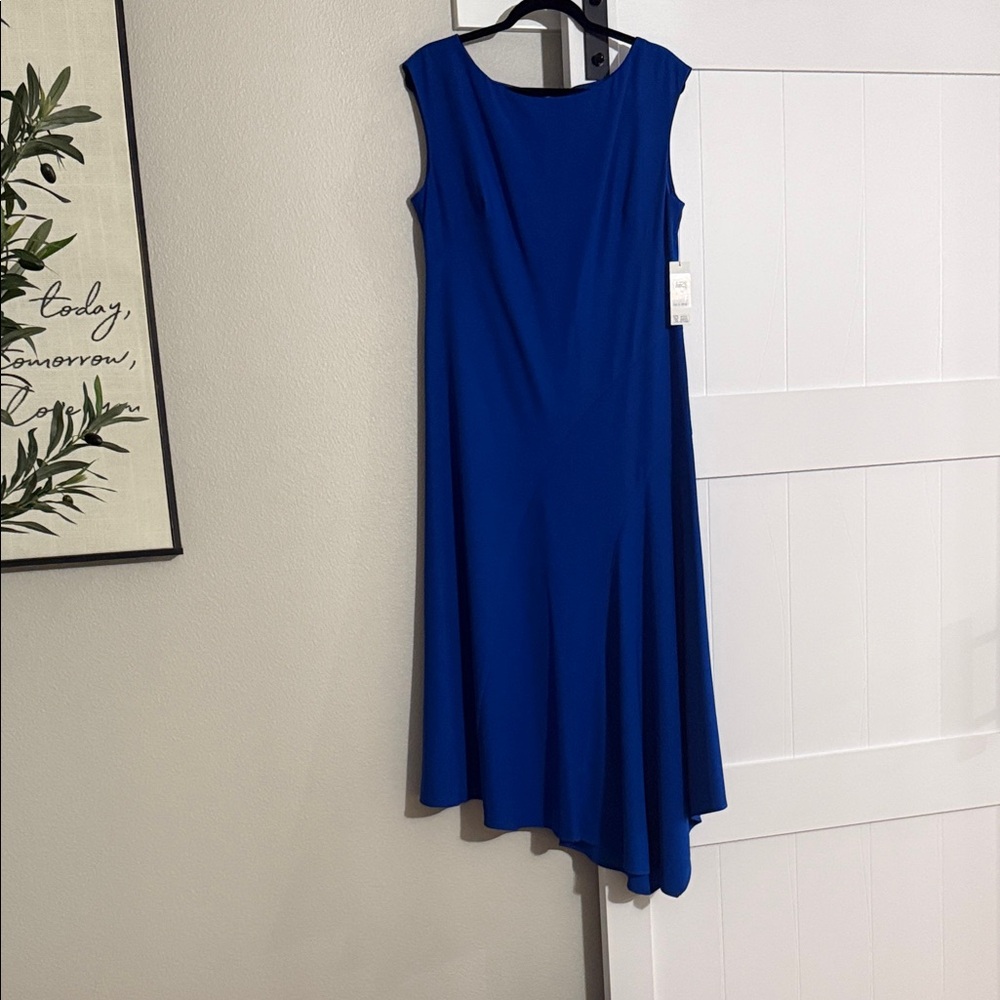 DKNY Asymmetrical Blue Dress